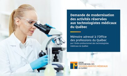 Dépôt du mémoire à l’Office des professions du Québec