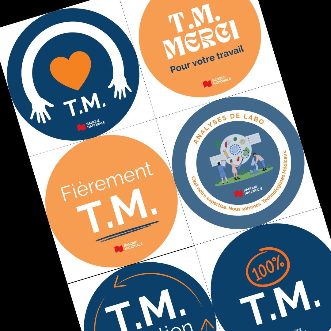 Autocollants de la Semaine nationale du laboratoire médical